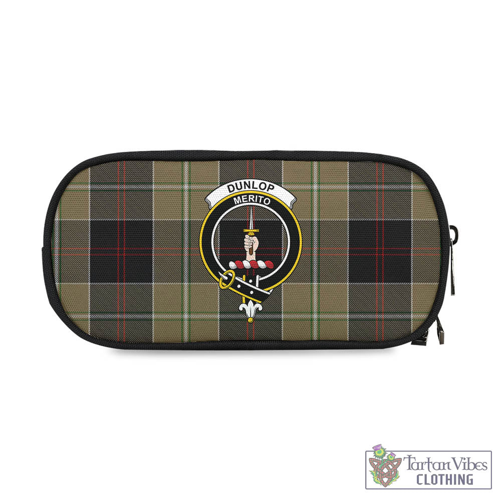 Tartan Vibes Clothing Dunlop Hunting Tartan Pen and Pencil Case with Family Crest