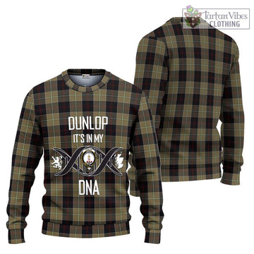 Dunlop Hunting Tartan Ugly Sweater with Family Crest DNA In Me Style