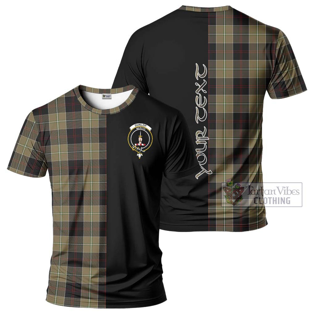 Dunlop Hunting Tartan T-Shirt with Family Crest and Half Of Me Style Kid's Shirt - Tartanvibesclothing Shop