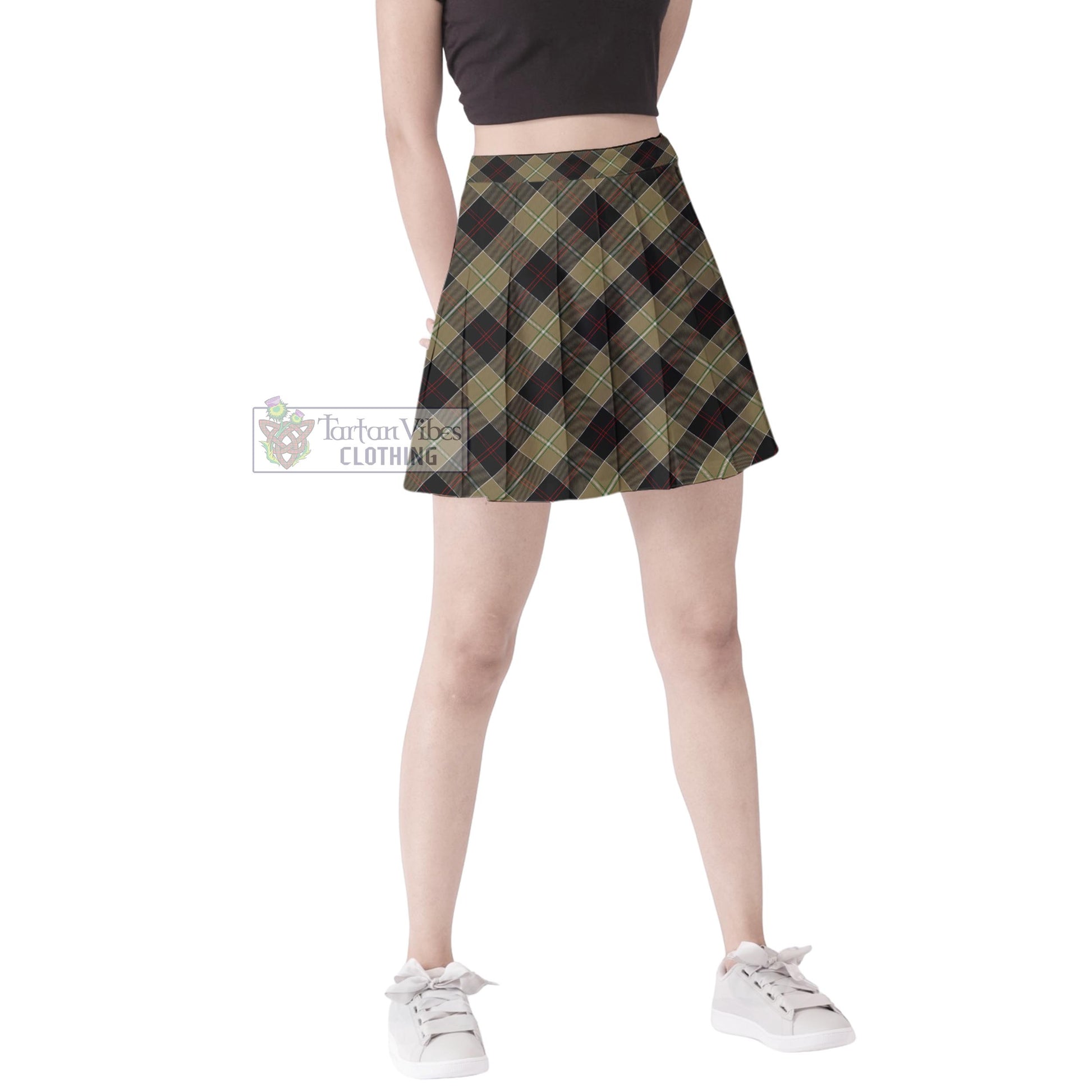 Tartan Vibes Clothing Dunlop Hunting Tartan Women's Plated Mini Skirt