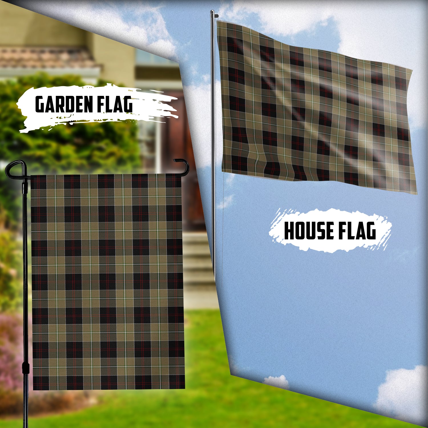 Dunlop Hunting Tartan Flag Garden Flag (Vertical) - Tartan Vibes Clothing