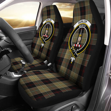 Dunlop Hunting Tartan Car Seat Cover with Family Crest