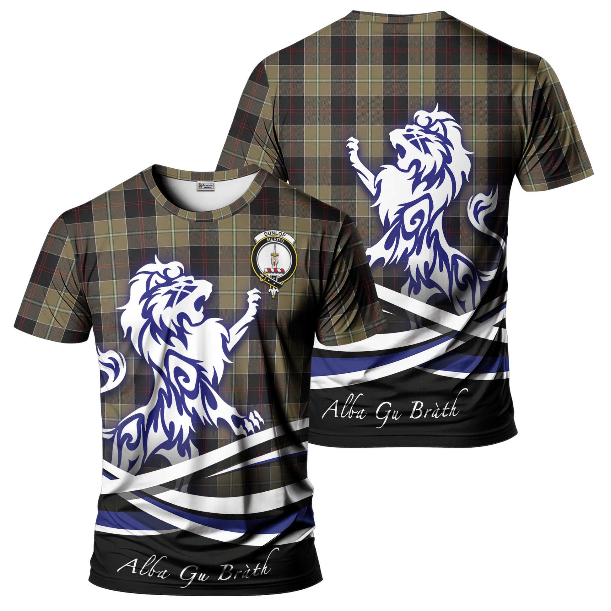 dunlop-hunting-tartan-t-shirt-with-alba-gu-brath-regal-lion-emblem