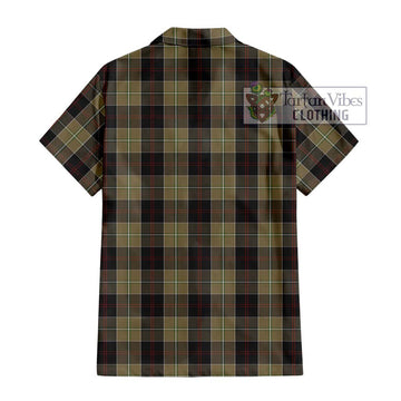 Dunlop Hunting Tartan Short Sleeve Button Shirt with Family Crest DNA In Me Style