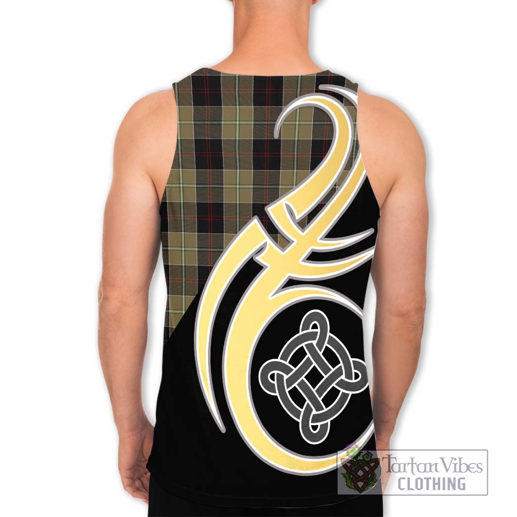 Dunlop Hunting Tartan Men's Tank Top with Family Crest and Celtic Symbol Style - Tartan Vibes Clothing