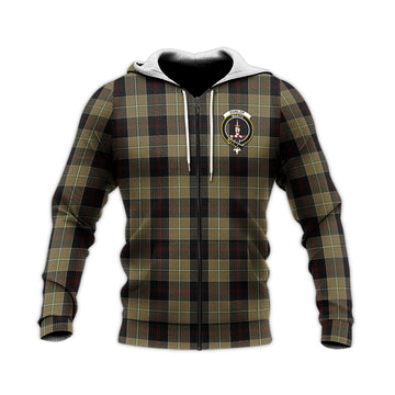 Dunlop Hunting Tartan Knitted Hoodie with Family Crest