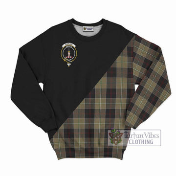 Dunlop Hunting Tartan Sweatshirt with Family Crest and Military Logo Style