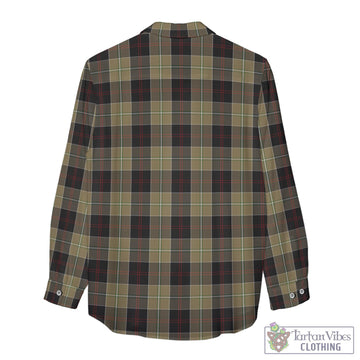 Dunlop Hunting Tartan Women's Casual Shirt with Family Crest