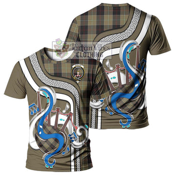 Dunlop Hunting Tartan T-Shirt with Epic Bagpipe Style