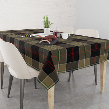 Dunlop Hunting Tartan Tablecloth with Family Crest