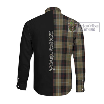 Dunlop Hunting Tartan Long Sleeve Button Shirt with Family Crest and Half Of Me Style