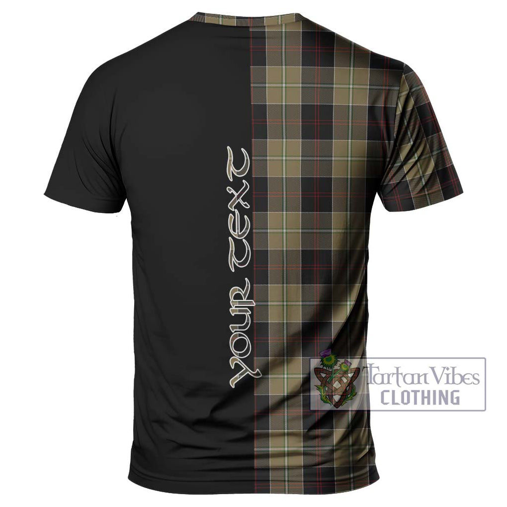 Dunlop Hunting Tartan T-Shirt with Family Crest and Half Of Me Style - Tartanvibesclothing Shop