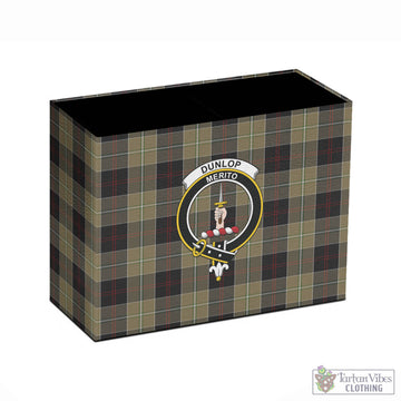 Dunlop Hunting Tartan Pen Holder with Family Crest