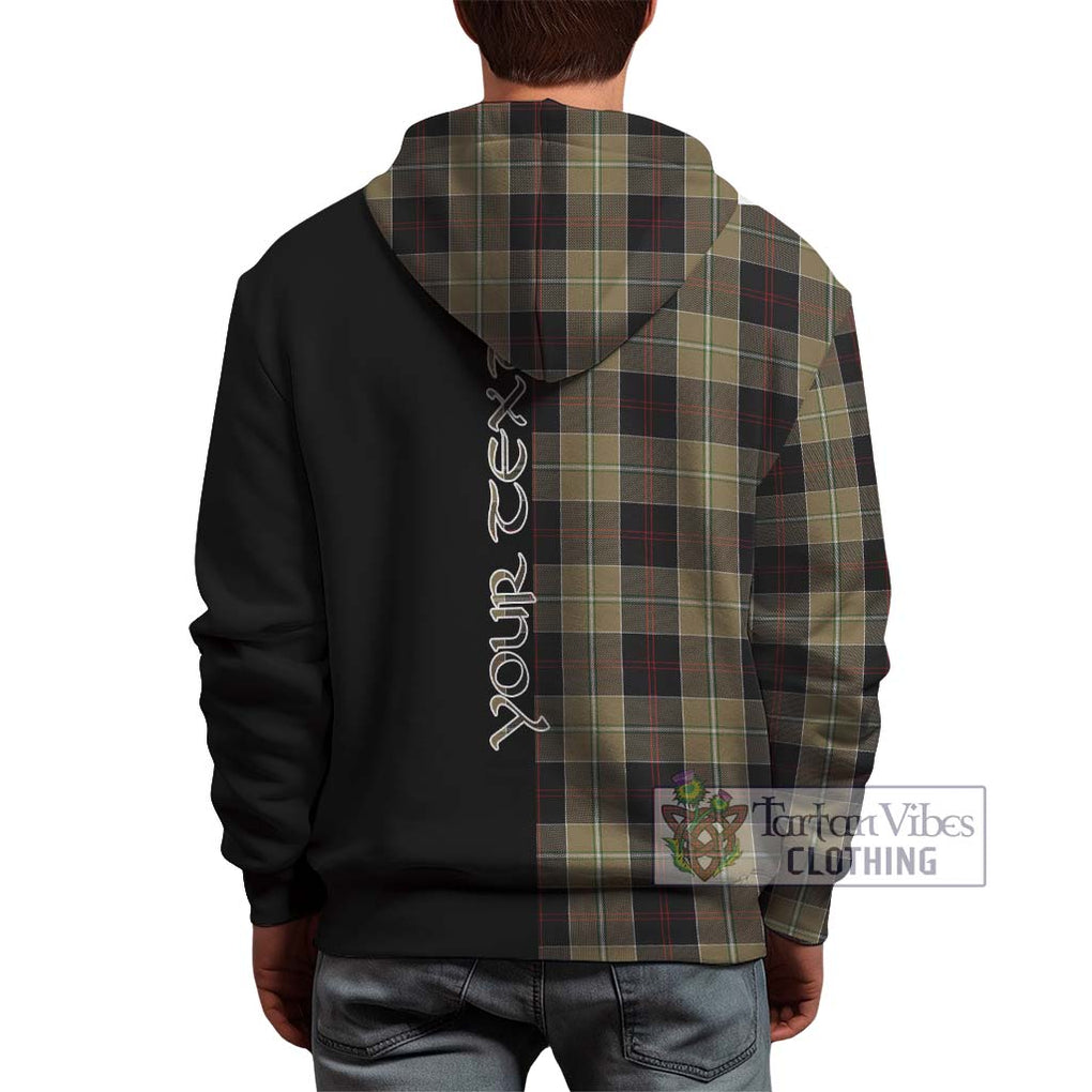 Dunlop Hunting Tartan Hoodie with Family Crest and Half Of Me Style - Tartanvibesclothing Shop