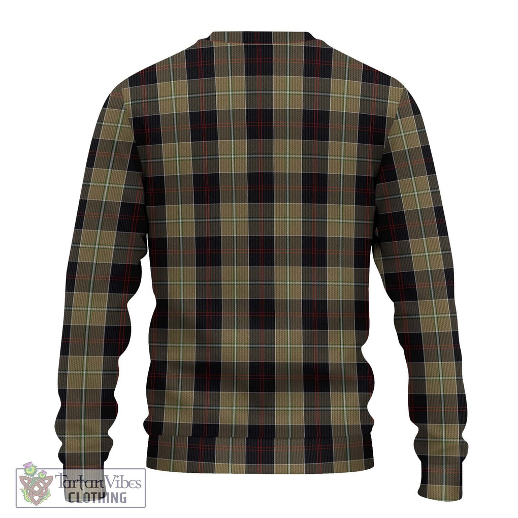 Dunlop Hunting Tartan Knitted Sweater with Family Crest DNA In Me Style - Tartanvibesclothing Shop