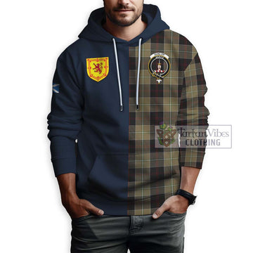 Dunlop Hunting Tartan Hoodie Alba with Scottish Lion Royal Arm Half Style