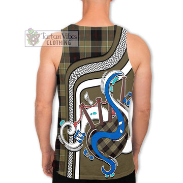 Dunlop Hunting Tartan Men's Tank Top with Epic Bagpipe Style