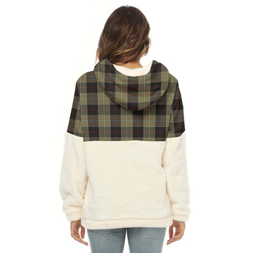 Dunlop Hunting Tartan Women's Borg Fleece Hoodie With Half Zip