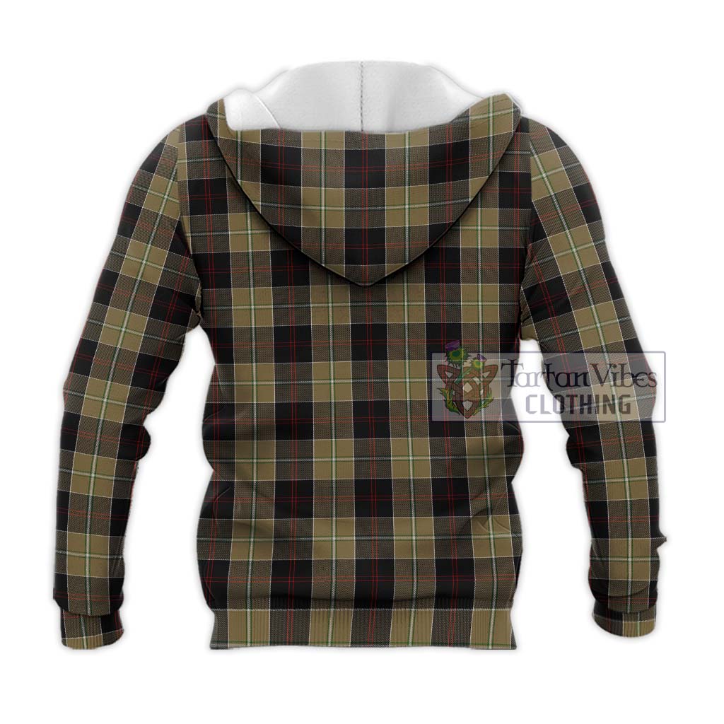 Tartan Vibes Clothing Dunlop Hunting Tartan Knitted Hoodie with Family Crest DNA In Me Style