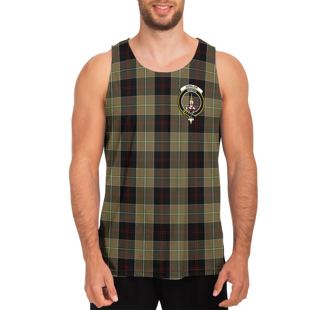 dunlop-hunting-tartan-mens-tank-top-with-family-crest