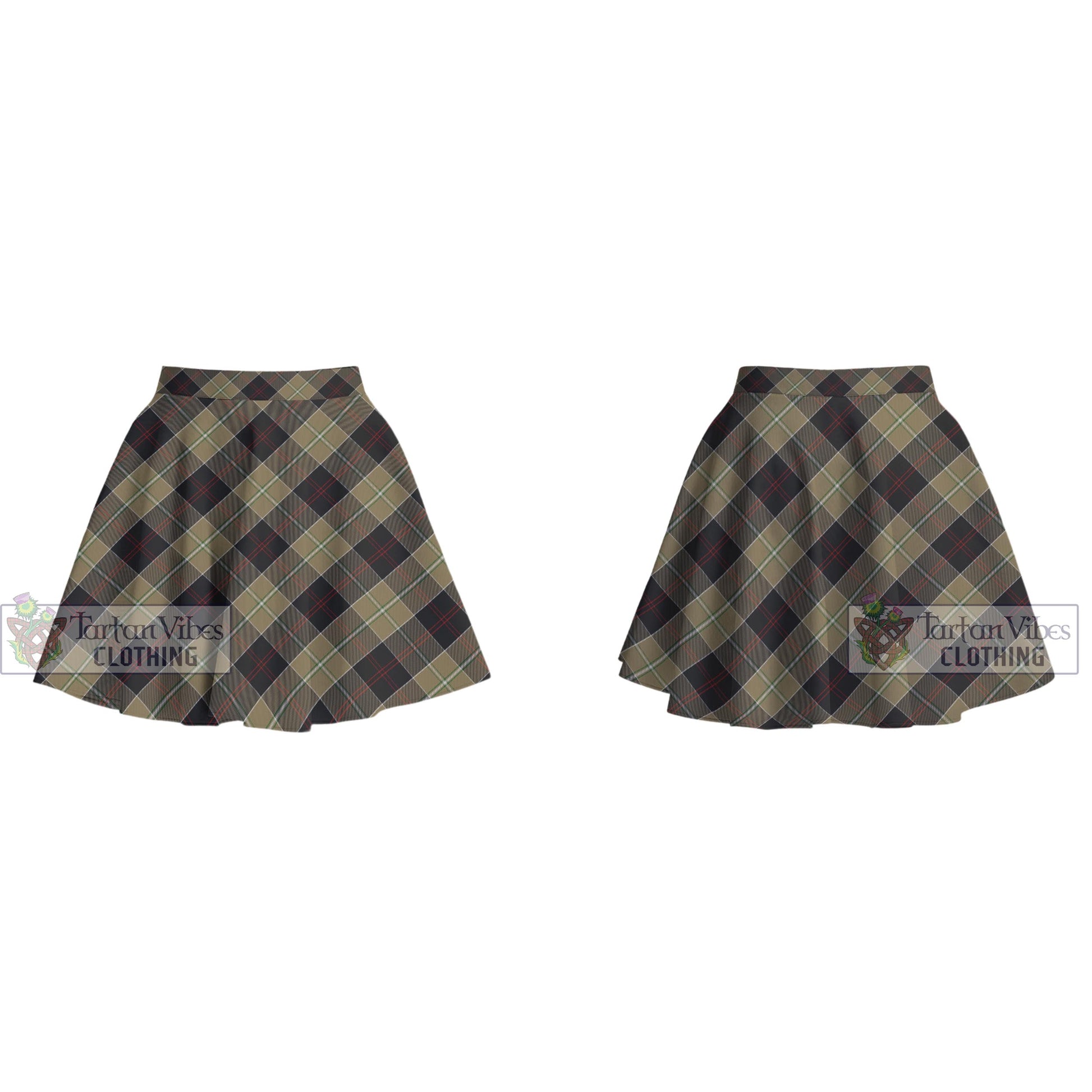 Tartan Vibes Clothing Dunlop Hunting Tartan Women's Plated Mini Skirt