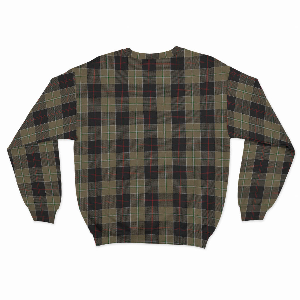 Dunlop Hunting Tartan Sweatshirt with Family Crest - Tartan Vibes Clothing