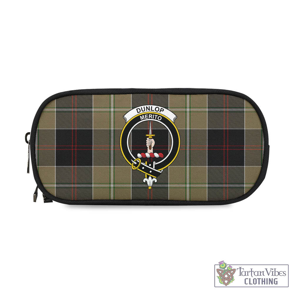 Tartan Vibes Clothing Dunlop Hunting Tartan Pen and Pencil Case with Family Crest