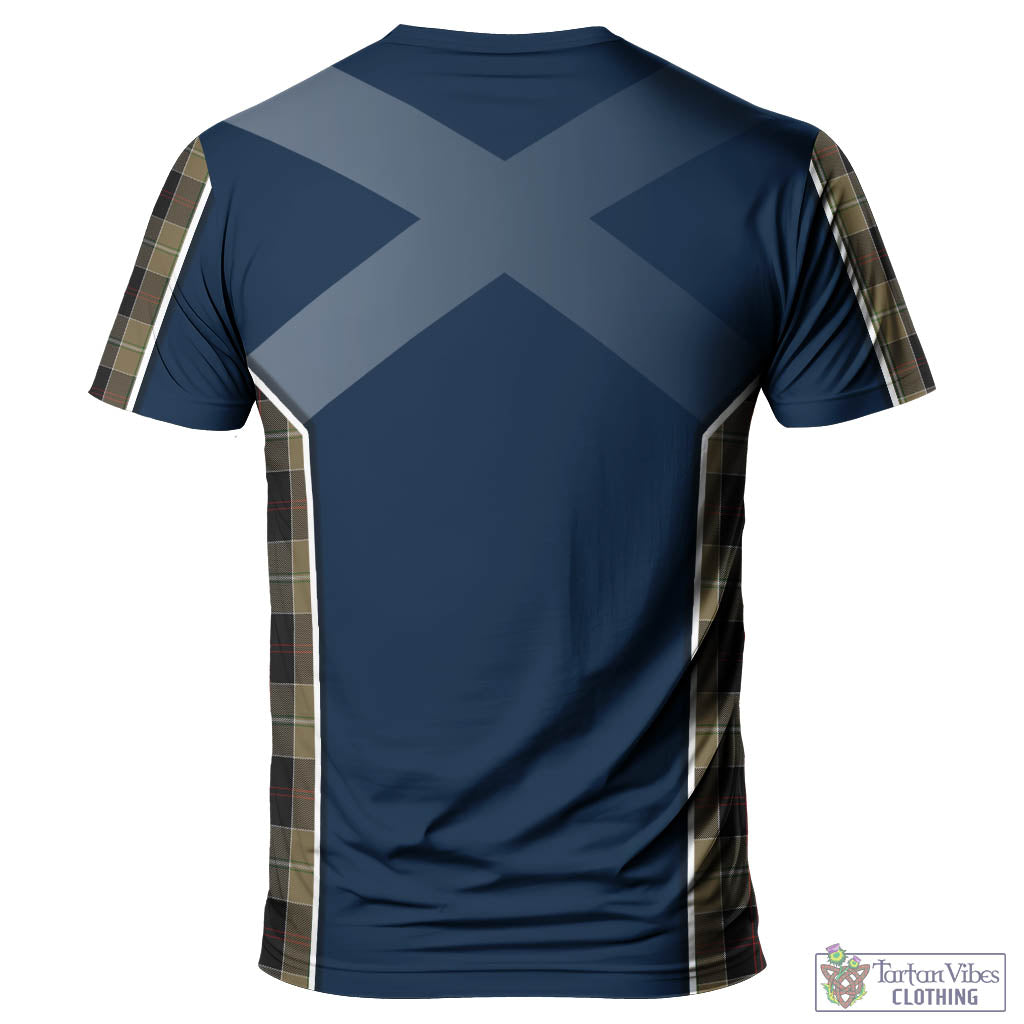 Tartan Vibes Clothing Dunlop Hunting Tartan T-Shirt with Family Crest and Lion Rampant Vibes Sport Style