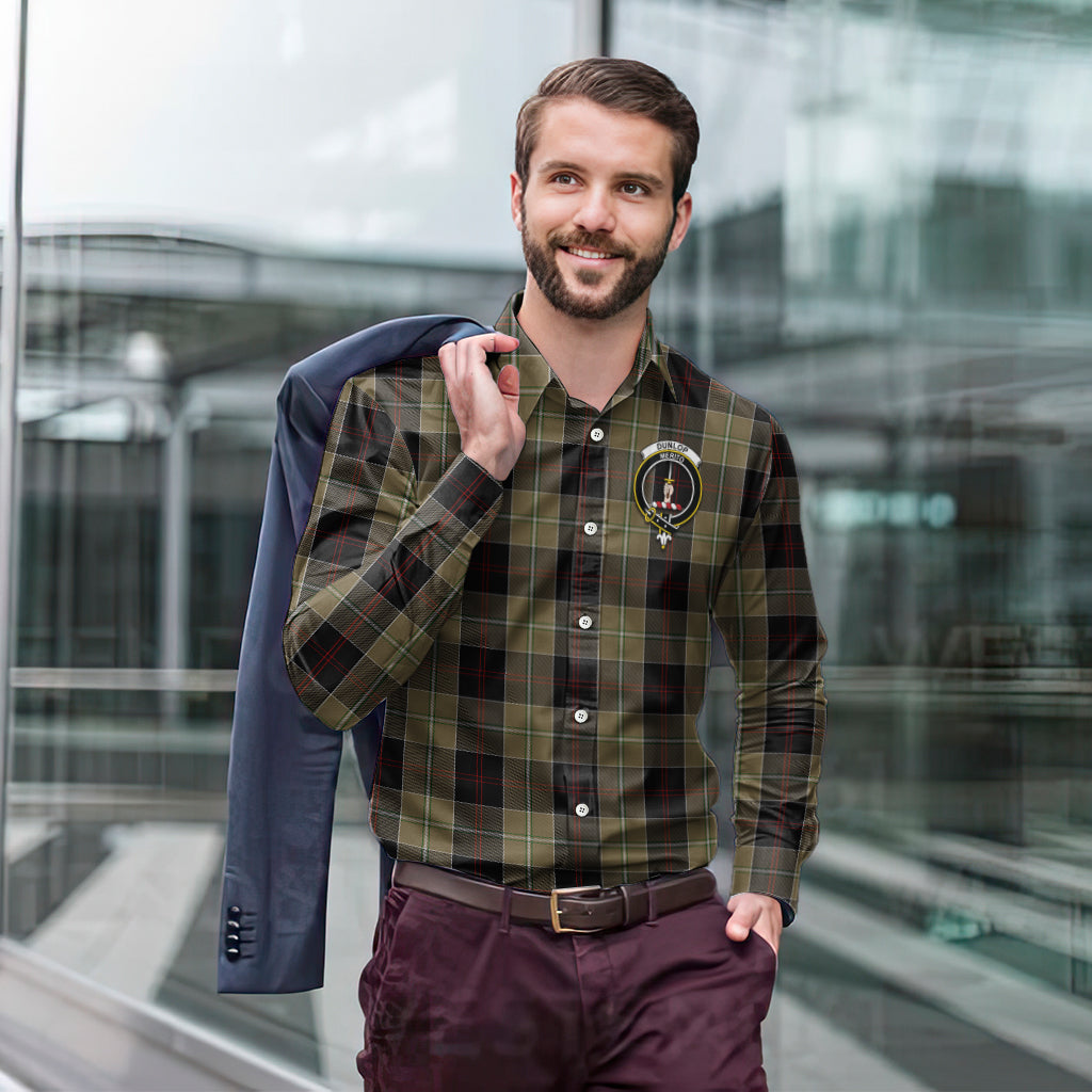 dunlop-hunting-tartan-long-sleeve-button-up-shirt-with-family-crest