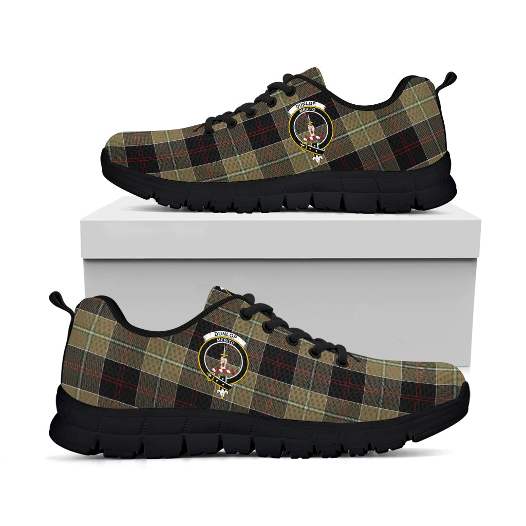 Dunlop Hunting Tartan Sneakers with Family Crest - Tartan Vibes Clothing