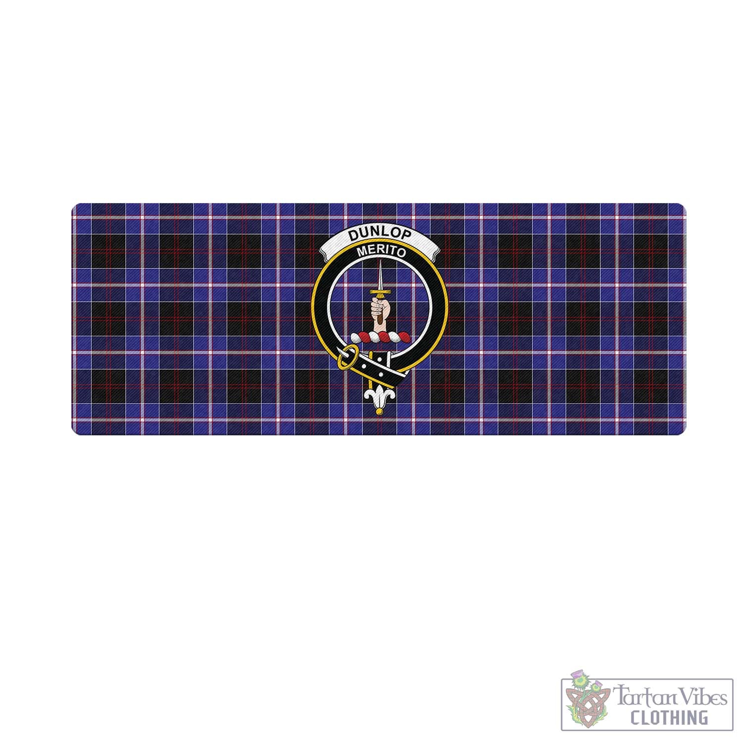 Tartan Vibes Clothing Dunlop Modern Tartan Mouse Pad with Family Crest