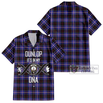 Dunlop Modern Tartan Short Sleeve Button Shirt with Family Crest DNA In Me Style