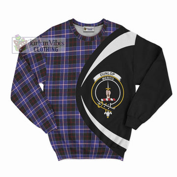 Dunlop Modern Tartan Sweatshirt with Family Crest Circle Style