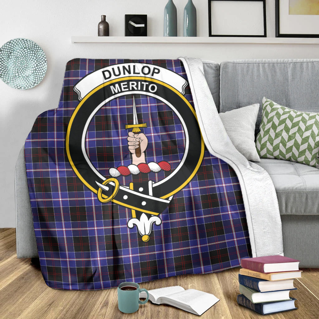 dunlop-modern-tartab-blanket-with-family-crest