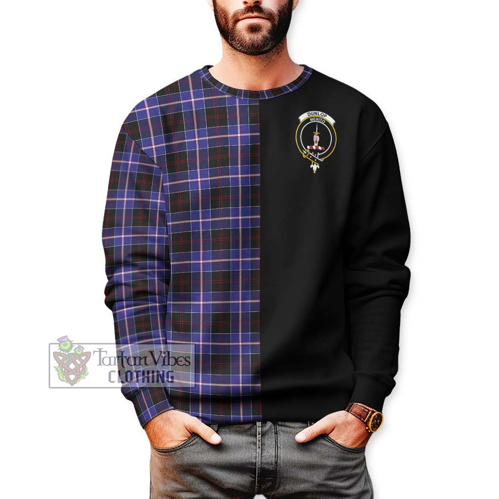 Dunlop Modern Tartan Sweatshirt with Family Crest and Half Of Me Style Unisex - Tartanvibesclothing Shop