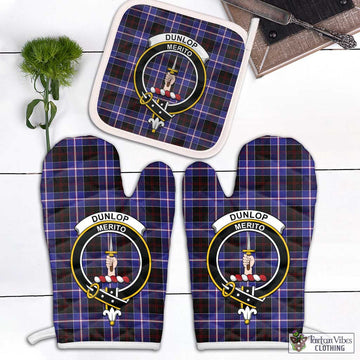 Dunlop Modern Tartan Combo Oven Mitt & Pot-Holder with Family Crest