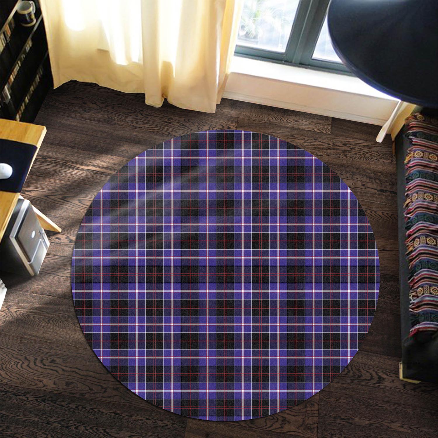 Dunlop Modern Tartan Round Rug - Tartanvibesclothing