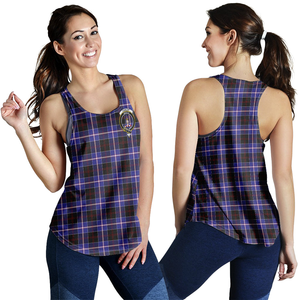 dunlop-modern-tartan-women-racerback-tanks-with-family-crest