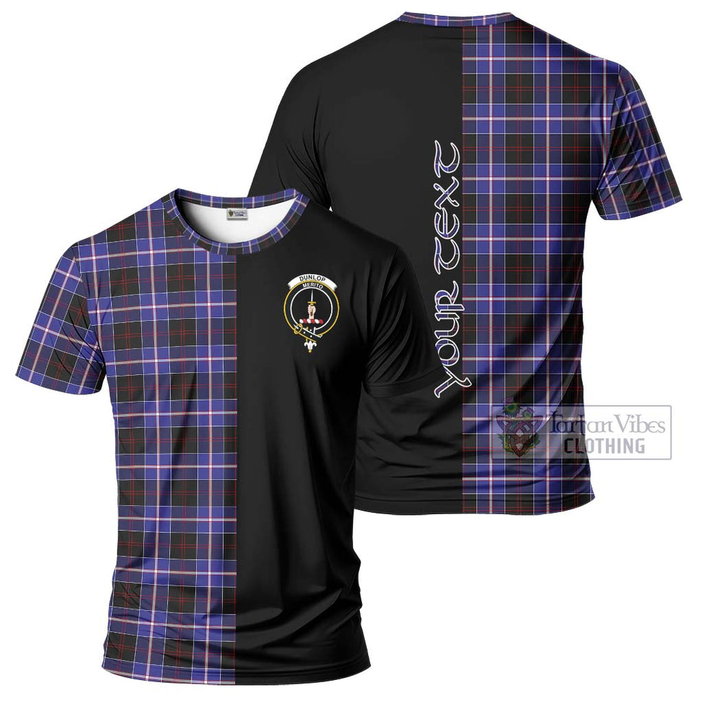 Dunlop Modern Tartan T-Shirt with Family Crest and Half Of Me Style Kid's Shirt - Tartanvibesclothing Shop