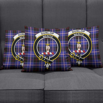 Dunlop Modern Tartan Pillow Cover with Family Crest