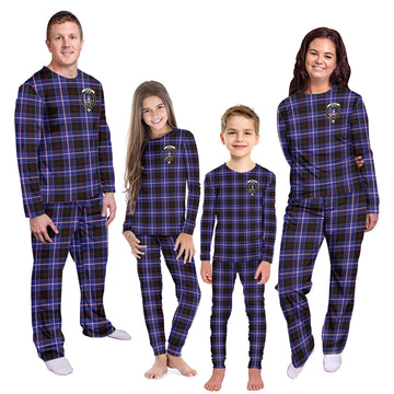Dunlop Modern Tartan Pajamas Family Set with Family Crest