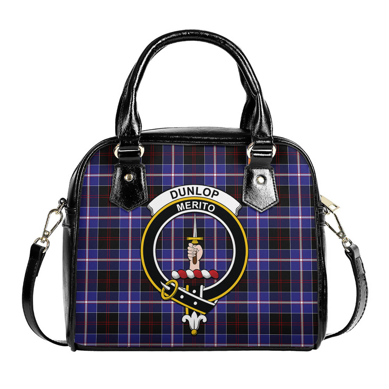 Dunlop Modern Tartan Shoulder Handbags with Family Crest One Size 6*25*22 cm - Tartanvibesclothing