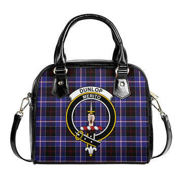 Dunlop Modern Tartan Shoulder Handbags with Family Crest