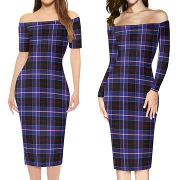 Dunlop Modern Tartan Off Shoulder Lady Dress