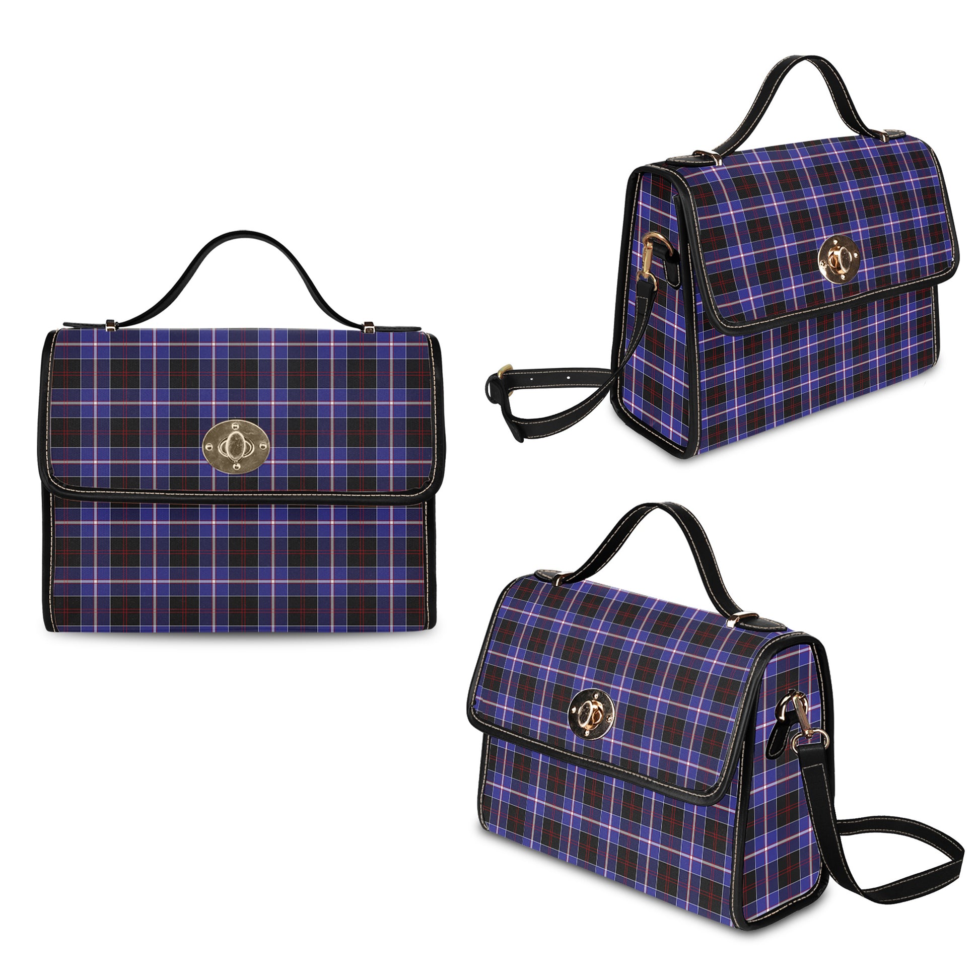 dunlop-modern-tartan-leather-strap-waterproof-canvas-bag