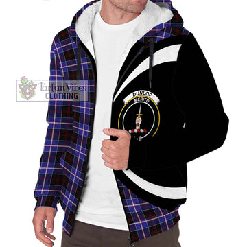 Dunlop Modern Tartan Sherpa Hoodie with Family Crest Circle Style