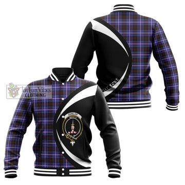 Dunlop Modern Tartan Baseball Jacket with Family Crest Circle Style