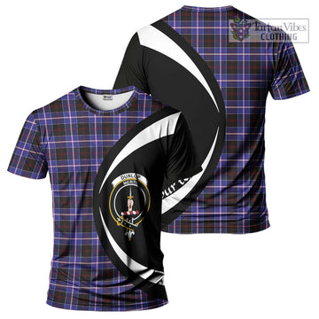 Dunlop Modern Tartan T-Shirt with Family Crest Circle Style