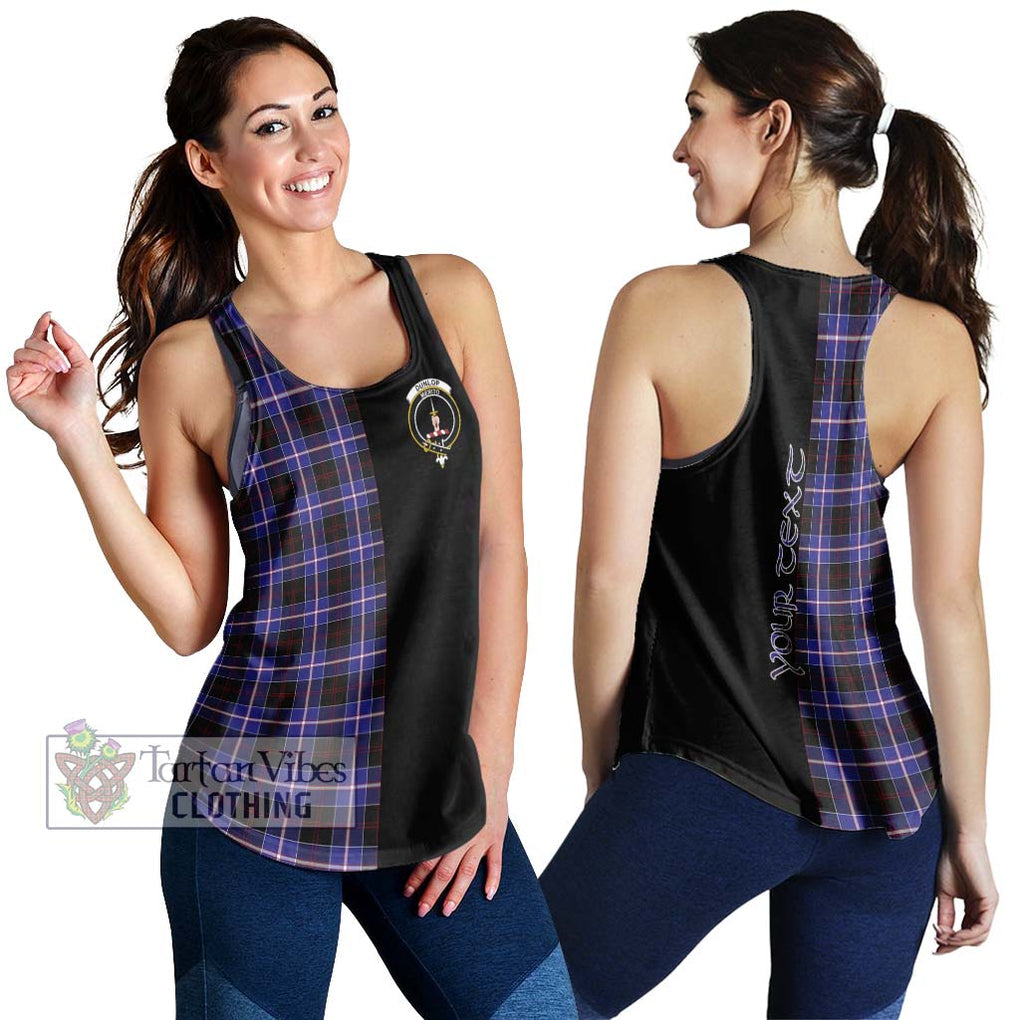 Dunlop Modern Tartan Women's Racerback Tanks with Family Crest and Half Of Me Style 4XL - Tartanvibesclothing Shop