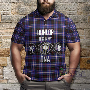 Dunlop Modern Tartan Polo Shirt with Family Crest DNA In Me Style